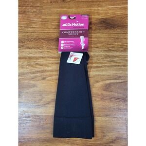 NWT Dr Motion Black Compression Socks Knee Hi